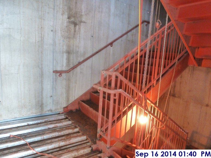 Finished installing hand rails at Stair -2 (3rd Floor) Facing South-West (800x600)